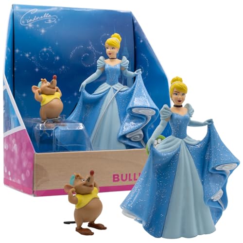 Bullyland - Jogo Disney Princess 13438-Set, Walt Cinderela e Karli, figuras pintadas à mão, sem PVC, para que as crianças brinquem de forma imaginativa, cor colorida (Bullyworld 13438)