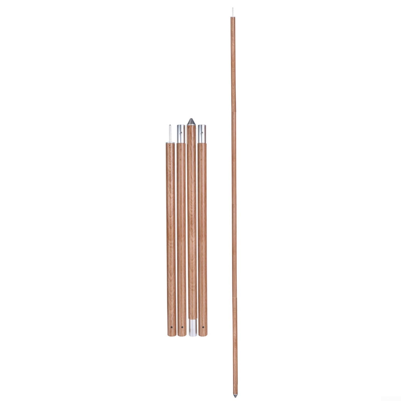 Verstellbare Planenstangen, leichte Zeltstützen aus Aluminiumlegierung mit rutschfester Unterseite für Camping, Strand, 2 (braun)