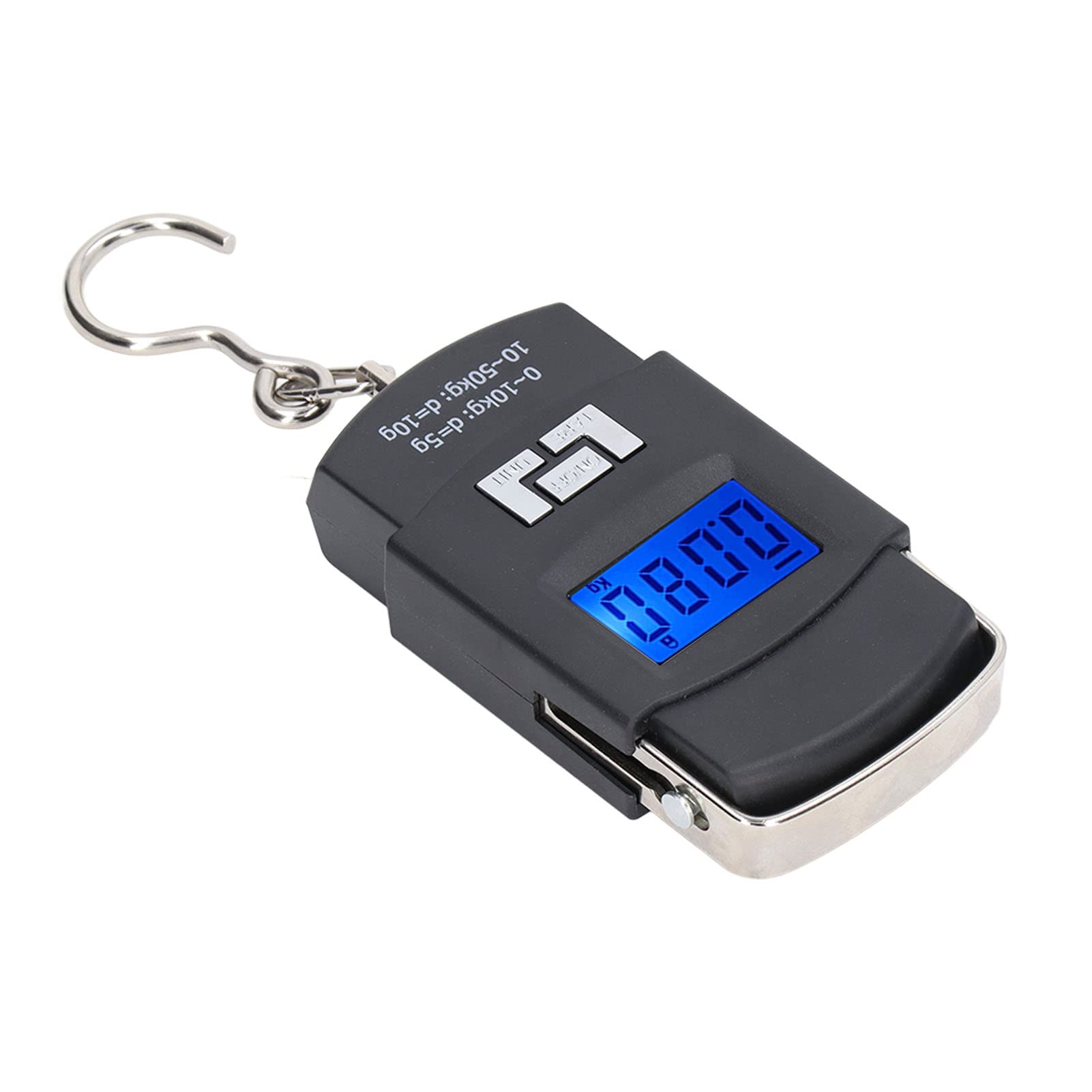 Sxhlseller Wagi bagażowe z wyświetlaczem cyfrowym, przenośna waga do ryb o udźwigu 50 kg, przenośna waga z 4 jednostkami masy na zakupy, podróże, wędkarstwo