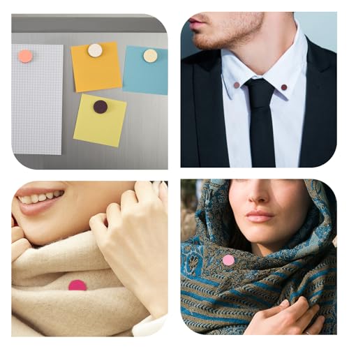 Image of 12pcs Hijab Magnetic Pins, Strong Hijab Magnets Multi-Purpose Scarf Clasp Pinless Brooch Buttons for Women Scarves Clothes Dress (Color A)