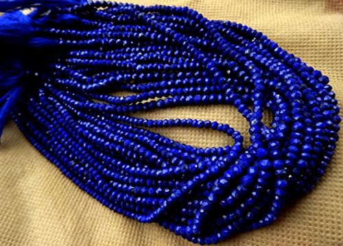 Lapiz de l'Afgan micro facetté perles naturelles rondelles LKBEADS 13 inch création collier