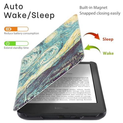 Image of CoBak Case for All New 6 Inch E-Reader 2024 and 2022 (11 Generation) | PU Leather Smart Cover, Auto Sleep and Wake