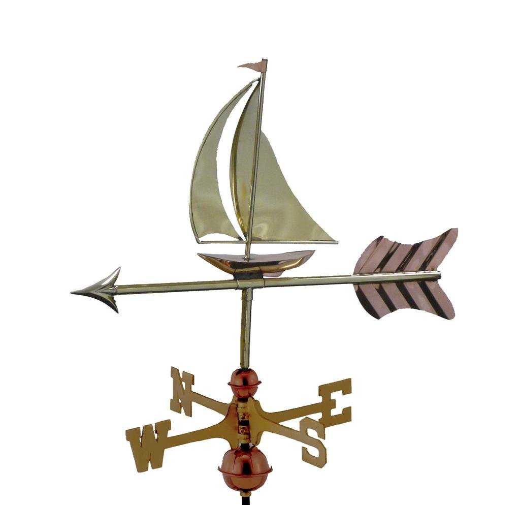 Good Directions Girouette 8803PR en cuivre Poli avec Support de Toit, cuivre Pur