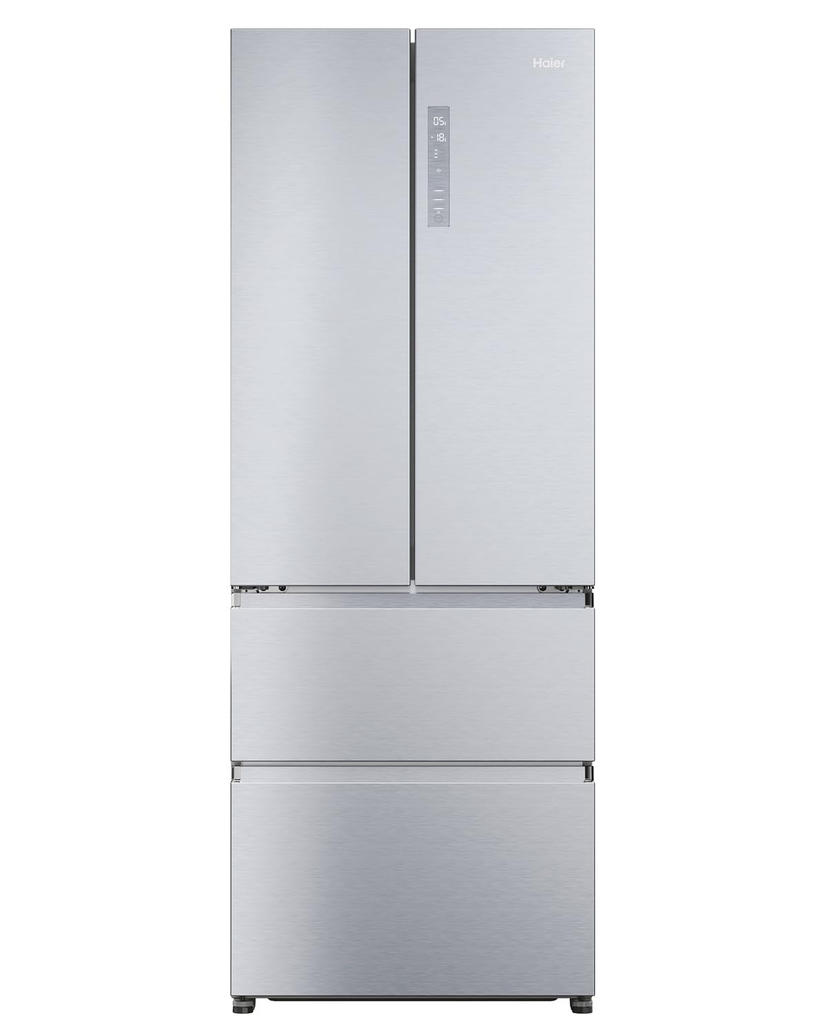 Haier French Door Kühl-Gefrierkombination 70 cm Breite I 446 L French Door Kühlschrank, freistehend I Doppeltür Kühlschrank mit Gefrierfach, No Frost I LED, Touch-Display I FD 70 SERIE 5 HFR5719ENMG