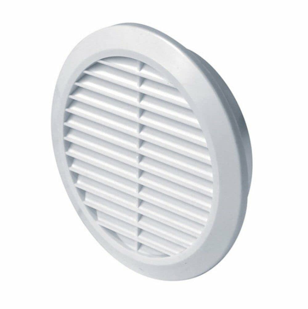 Prostko Ltd White Prostko Circle Air Vent Grille - 90Mm / 3.54 Inch Inch - With Fly Screen/Anti Insect Mesh - Round Duct Ventilation Cover.