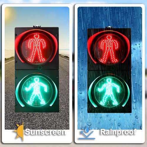 Semáforo LED con control remoto y figuras de peatón para regulación vial 7