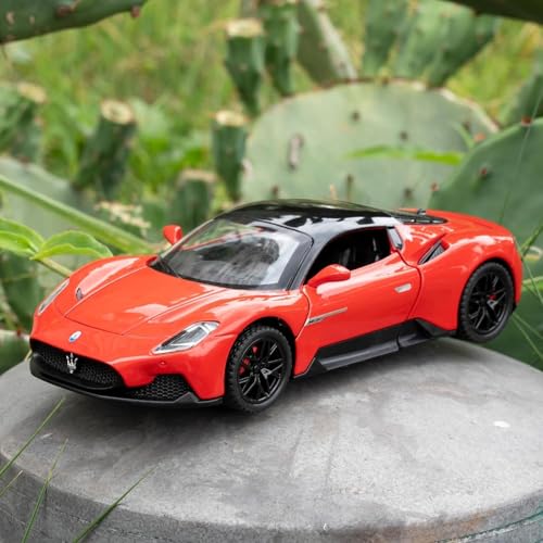 Image of 1:32 Maserati MC20 Alloy Model Car with Pull Back Function Light & Sound Diecast Toy for Kids Collectible Toy Vehicle for Car Enthusiasts Boys and Girls (Red)