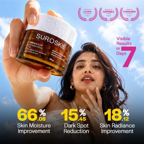 Image of Suroskie Triple C Capsule Cream 68g | Korean Skin Care For Women & Men | For Pigmentation & Dark Spots | Skin Brightening & Deep Hydration | All Skin Type
