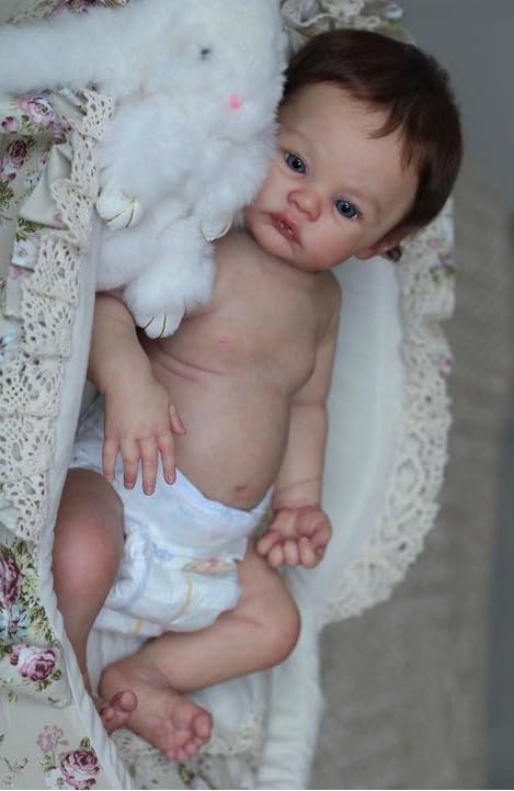 Miniatura 2 de RXDOLL Muñecas de bebé Reborn de vinilo de cuerpo completo de silicona de 18 pulgadas, muñecas de bebé recién nacidas realistas anatómicamente