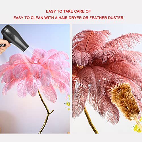 Lámpara de pie LED de plumas para crear un ambiente acogedor en el dormitorio 3
