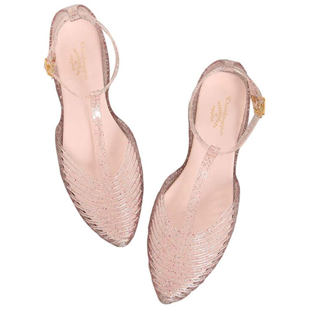womens t strap jelly sandals
