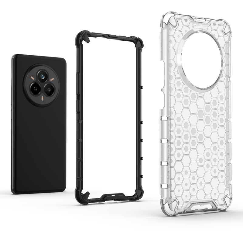 Image of Plastic Bumper Back Case Cover for Realme 14 Pro 5G (Transparent)