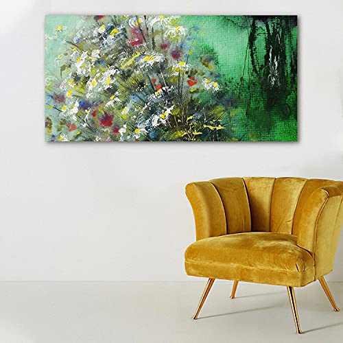 Image sur verre 140x70cm abstraction flowers salon - 3