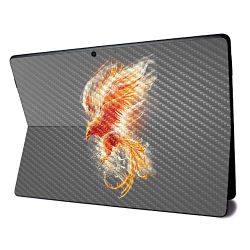 Image of MightySkins Carbon Fiber Skin for Microsoft Surface Pro X - Phoenix | Textured Carbon Fiber Finish | Easy to Apply, Remove, and Change Styles | Made in The USA,Model Number: CF-MISURPRX-Phoenix