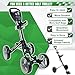 XDriveMax 4 Wheel Golf Push Cart - Aluminum Frame Lightweight, One-Step Foldable Compact Design, Portable Golf Bag Caddy with All-Terrain Wheels