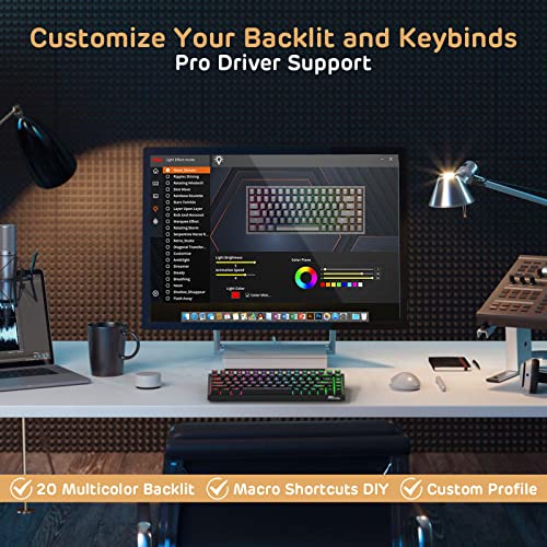 Image of RK ROYAL KLUDGE RK84 Wired RGB 75% Hot Swappable Mechanical Keyboard, 84 Keys Tenkeyless TKL Gaming Keyboard w /Programmable Software and High-Capacity Battery, RK Brown Switch