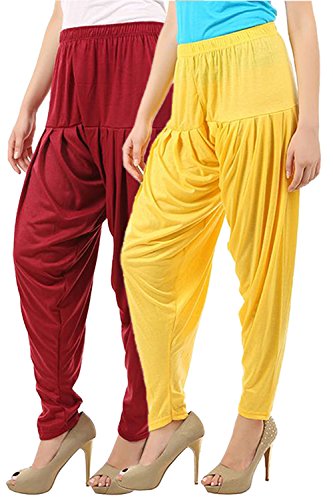 Image of Buy That Trendz Women's Viscose Dhoti Patiyala Salwar Harem Bottoms Pants