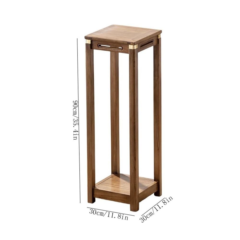 Sockel für Skulpturen Pflanzenständer aus Holz, Blumenständer for den Innen- und Außenbereich, Balkon und Garten Sockel