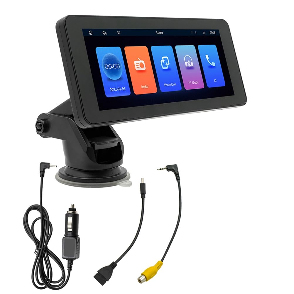 Pantalla TáCtil para AutomóVil de 6.86 Pulgadas con BotóN InaláMbrico CarPlay Android Auto Car Radio PortáTil Bluetooth MP5 Multimedia Host