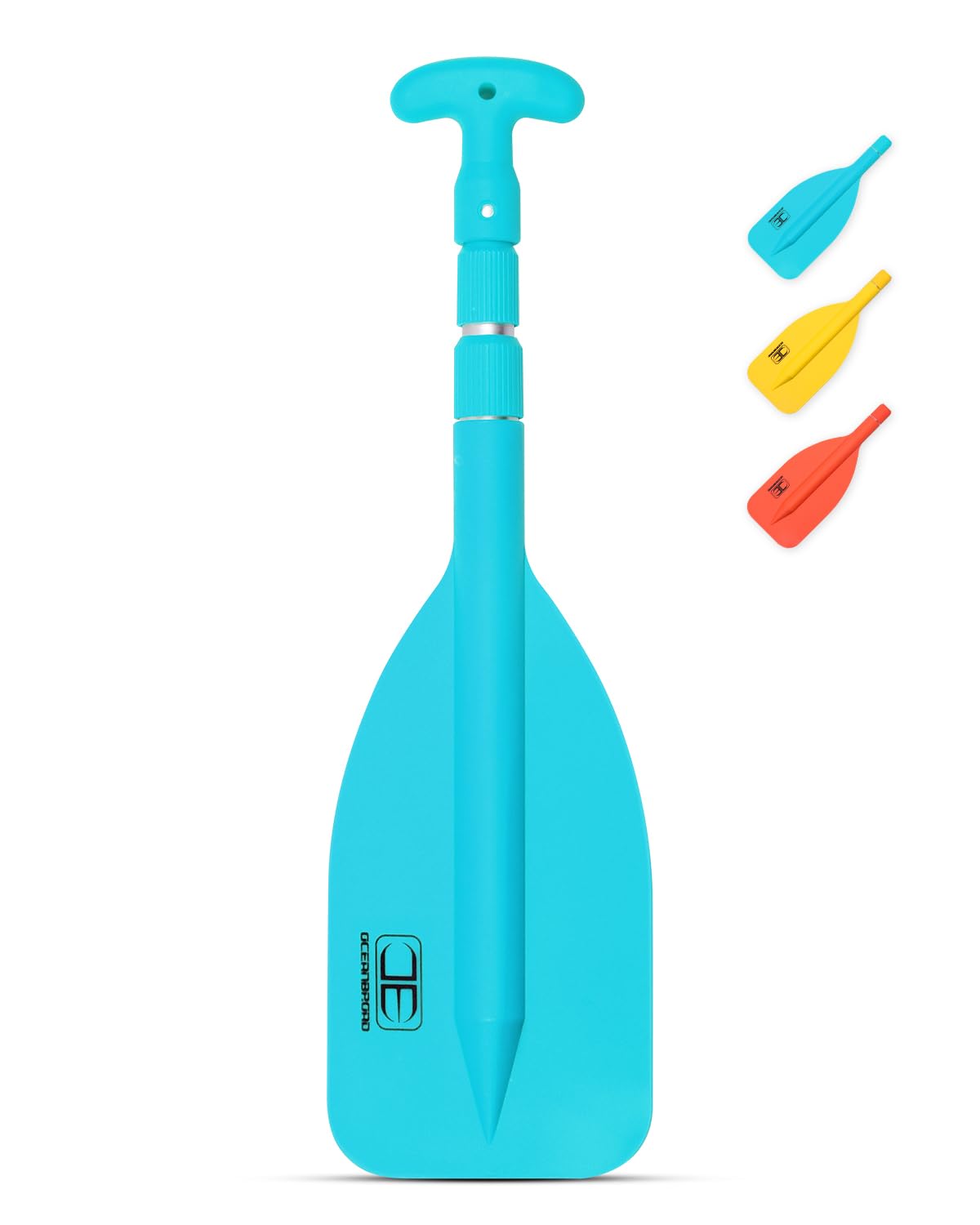OCEANBROAD Telescoping Emergency Paddle 21''-42''/26''-54'' Aluminium Shaft for Kayaing Boating Canoeing River Tubing