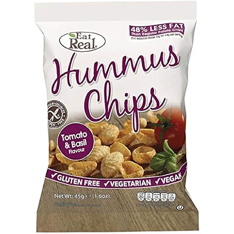 Eat Real Hummus Tomato and Basil Chips 45 g (Pack of 12) Cover