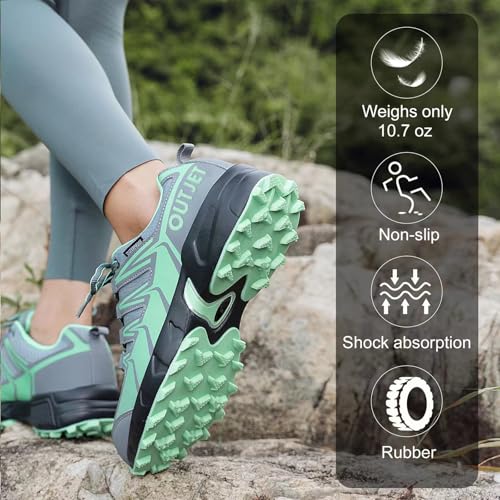 Image of Women's Waterproof Hiking Shoes Lightweight Non-Slip Trails Walking Shoes Outdoor Sneakers