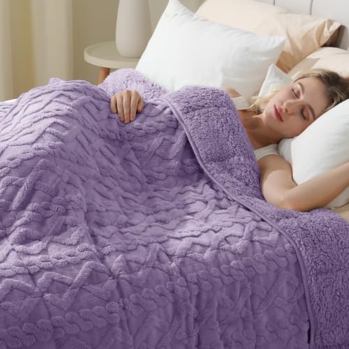 Image of Super Fuzzy Soft Sherpa Fleece Weighted Blanket, 15 lbs Dual Sided Fluffy Heavy Weighted Blankets for Adults - No Bunching with Double Layers of Soft Inner Lining (60 inchx 80 inch, 15 Pounds)