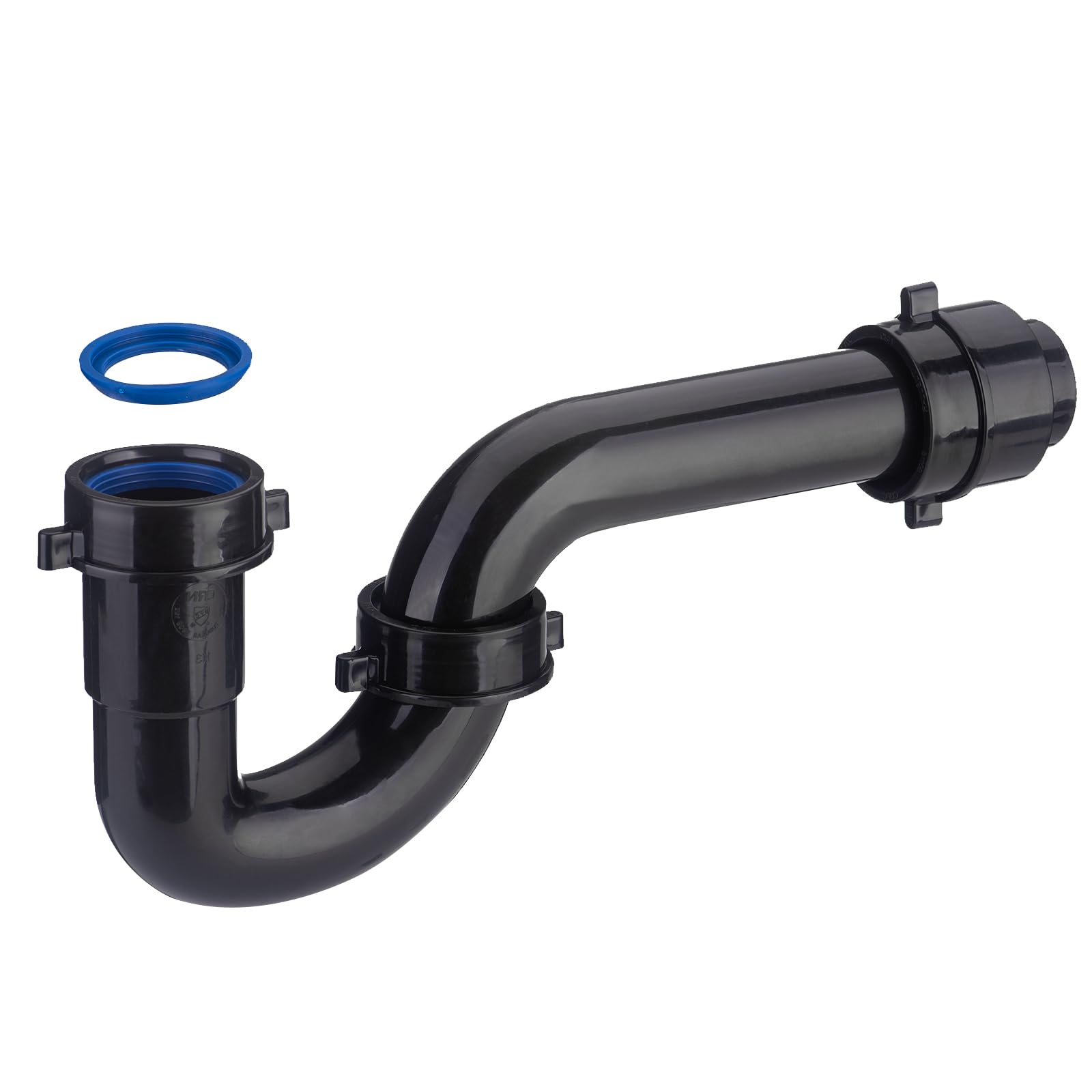 Photo 1 of (1 Pack-Black) eflyefly 1-1/2 inch P Trap Kitchen Bathroom Sink Drain Kit