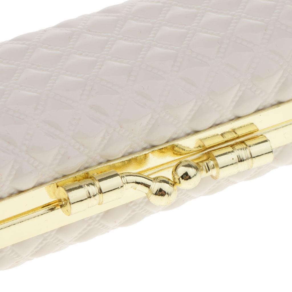 Estuche de piel para pintalabios, brillo de labios, caja de almacenamiento, soporte para bálsamo con espejo, color negro, Juego de 10 (beige), as described, Como descripción