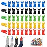 50PCS Sock Clips for Laundry, Colourful Sock Clip, Sock Clips for Pairs, Sock Holder with Hook Non Slip Plastic Sock Clip for Socks Paired to Dryer and Drawer