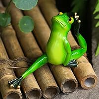 Amazon.co.jp: カエル 置物 オブジェ 蛙 置き物 グリーン かえる