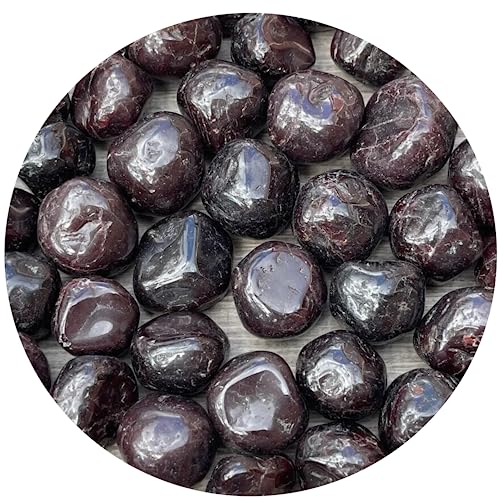 Image of GAF TREASURES 1 /2 LB Garnet Tumbled Stones, Polished Garnet Gemstone, Garnet Healing Crystals (Garnet)
