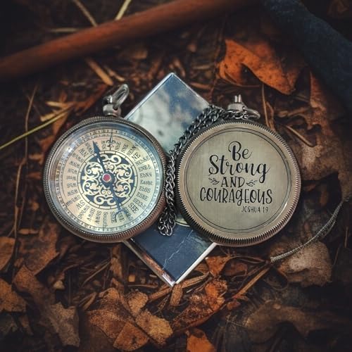 Brass Nautical Locket Compass, Military Style Pocket Compass