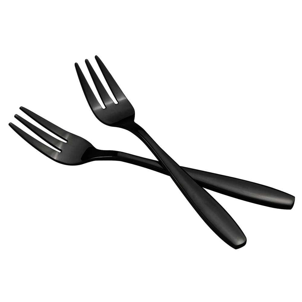 Wekioger 12 Piece 3-Tine Tasting Appetizer Forks, Black Stainless Steel — Amazon image 6