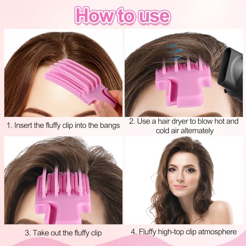 Pinza Voluminizadora para el Cabello Lyreh, Herramienta de Peinado para Rizos y Raíces, Color Morado miniatura 5
