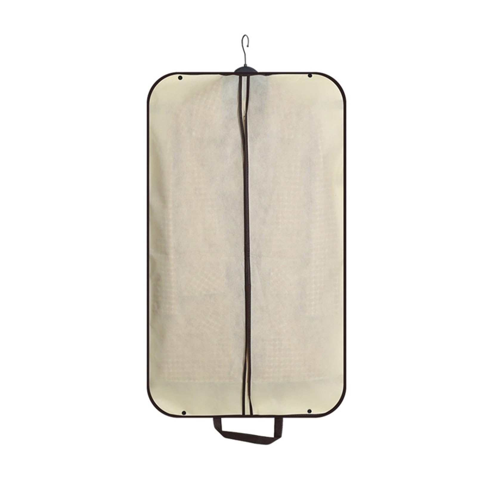 Garment Bag 2PCS Garment Suit Bag for Travel and Storage with Zipper and Carry Handles Suits Tuxedos Dresses Coats Protect Cover(Beige)