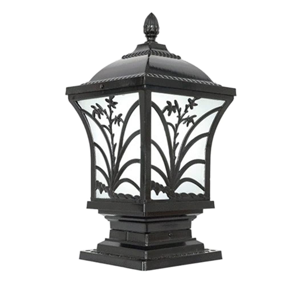 Lampe de poteau extérieur vintage de 10,6 pouces noire