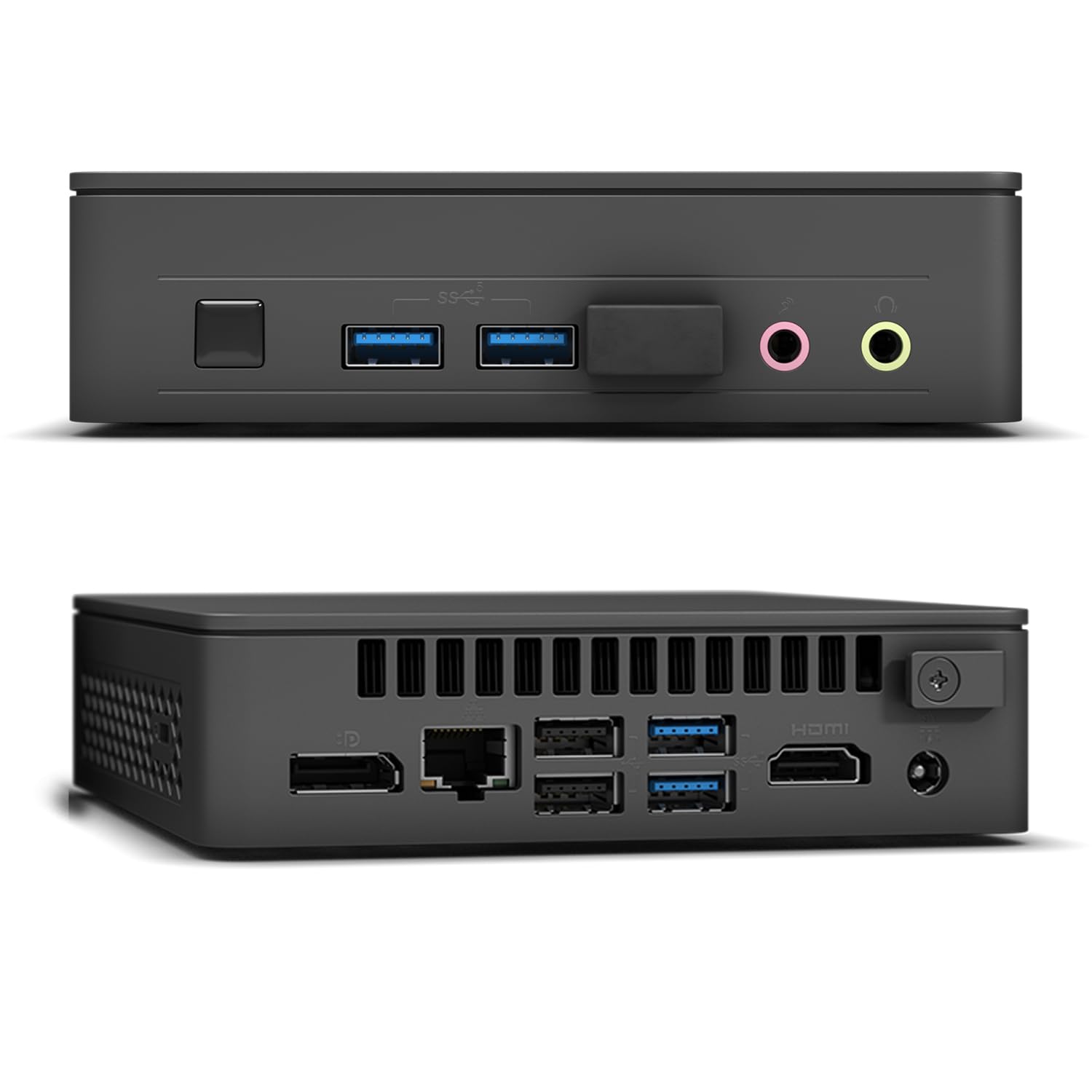 Intel NUC 11 Essential Atlas Canyon Mini PC (NUC11ATKC2), Celeron N4505 (ráfaga de hasta 2.9 GHz, 2 núcleos, 2 hilos, 10 W), gráficos Intel UHD, soporte 2X 4K, Bluetooth 5.1 (16 GB de RAM + 512 GB SSD