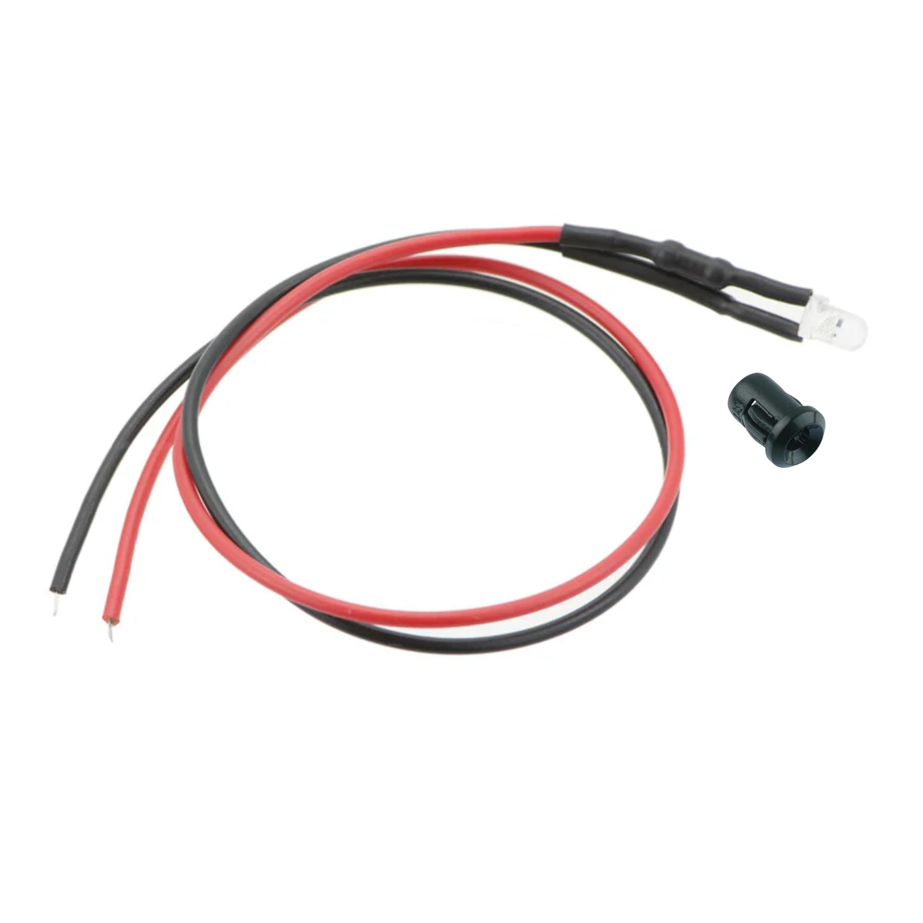 5x UV Ultra Violeta Pre Cableada 5mm LED + Bisel Soporte Lámpara De Luz