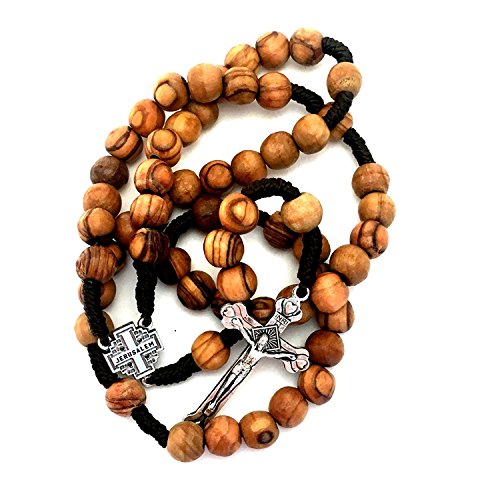 Soul Shop Olive Wood Rosary - Christian Gift from Jerusalem, Traditional Cord Wooden Prayer Beads Brown Soul Shop Olive Wood Rosary - Christian Gift from Jerusalem, Traditional Cord Wooden Prayer Beads Brown