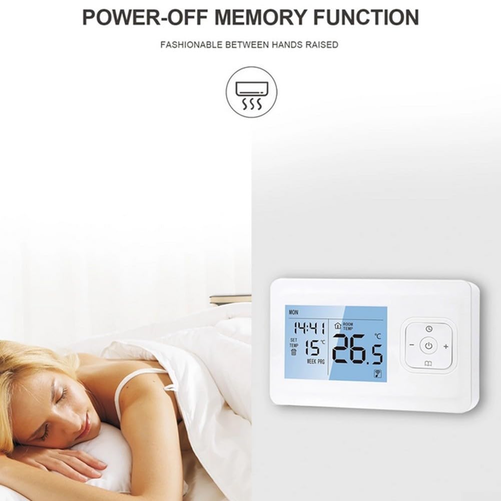 Tuya - Controlador de termostato inteligente, inalámbrico, WiFi, control de aplicación, programable, termostato de habitación, control de voz para el hogar y la oficina