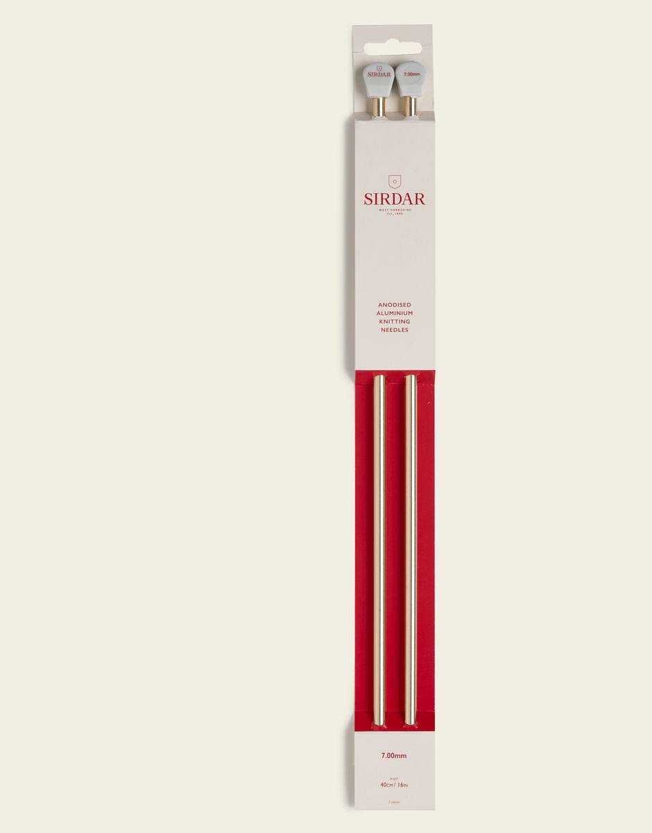 Sirdar Knitting Needles 7.00mm - Anodised Aluminium. Length 16''/40cms