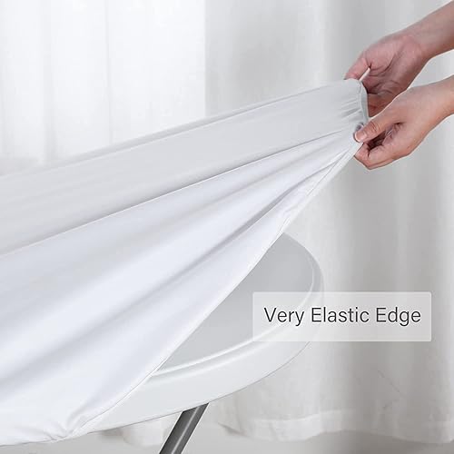 Miniatura 5 de Mantel ajustable redondo de girasol, flores amarillas rústicas en puerta de granero marrón en casa de campo en otoño, adecuado para fiestas de