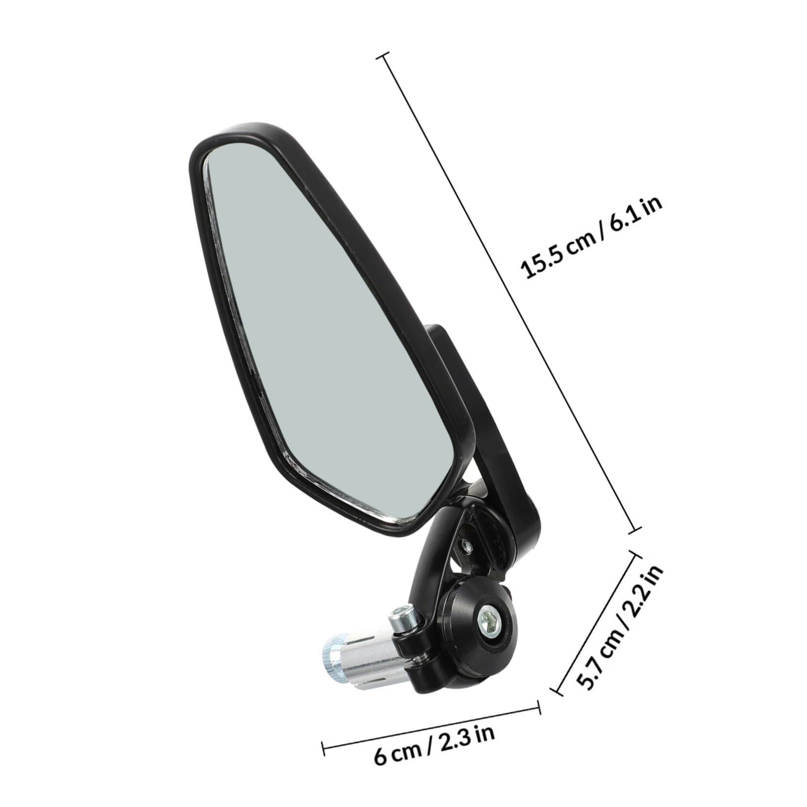 OUNONA Specchietti Retrovisori Moto per Manubrio 22mm in Lega di Alluminio e Abs Ampio Campo Visivo per Scooter e Naked in Nero