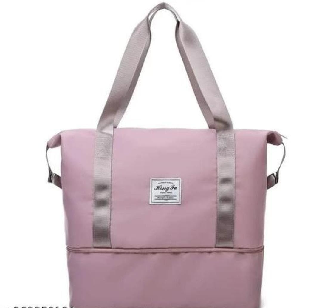 Chic & Grace Large Capacity Folding Travel Tote Bag, Oxford Fabric, Waterproof, Lightweight, Foldable, Travel Duffel Bag, Portable, Expandable, Carry On Bag (Pink) (B0D786PDQC) Amazon Price History, Amazon Price Tracker