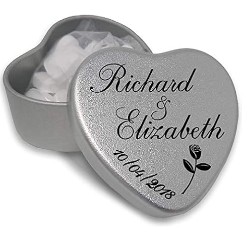 Personalised Heart Shaped Wedding Favours Cover