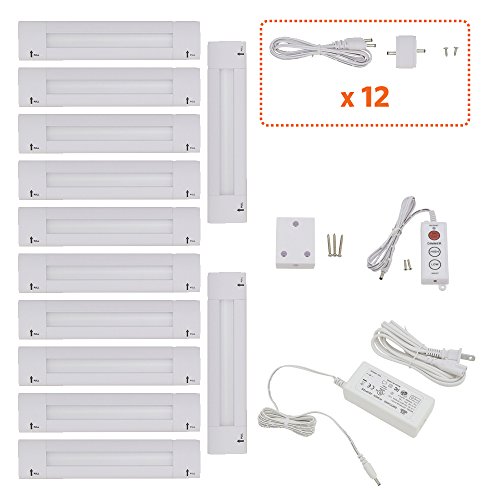 Lightkiwi F4920 Lilium 6 Inch Warm White Modular LED Under Cabinet Lighting - Pro Kit (12 Panel)