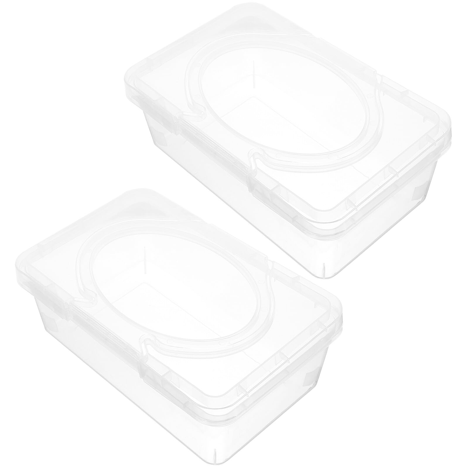 Caja Dispensadora Portátil de 2 Piezas para Toallitas Húmedas de Ñiño con Tapa, Contenedor Reutilizable de Gran Volumen para Cochecito y Sala