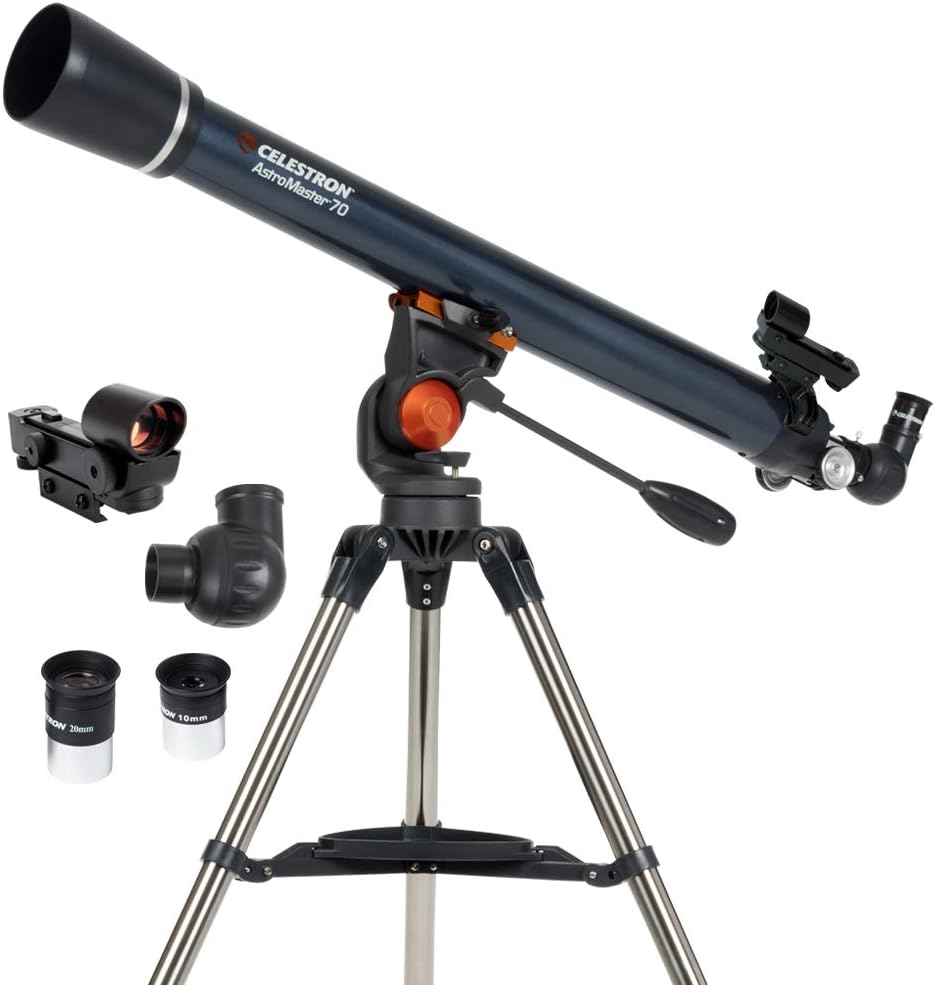 21061 AstroMaster 70AZ Refractor Telescope, Dark Blue