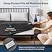 BEDLORE Waterproof Queen Mattress Pad, Quilted Fitted Mattress Topper with Deep Pocket 6